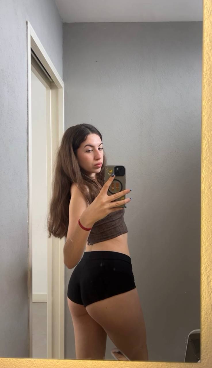 Amber in her underwear in Varanasi