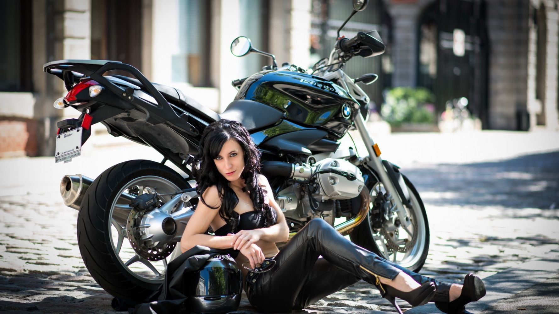 European women on bikes in Varanasi