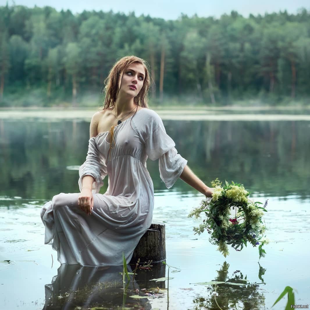 Beautiful girl Slavic women in Varanasi