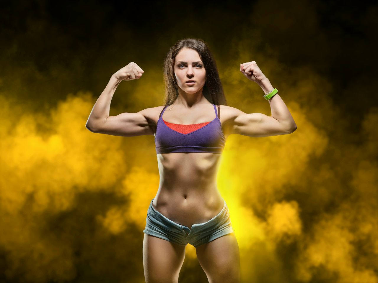 Athletic girls in Varanasi